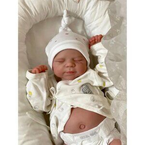 18 Inch Realistic Baby Dolls Silicone Full Body Reborn Closed Eye Toddler Girl